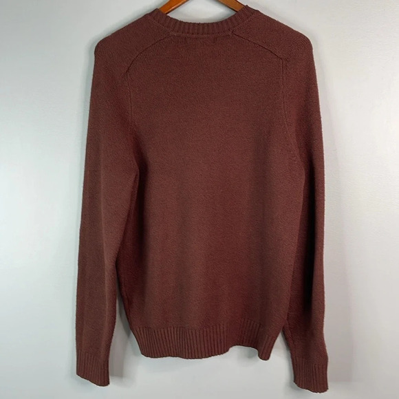 BANANA REPUBLIC Mens Cozy Crewneck Sweater Amber Ale Brown Mid-Weight Preppy M - Picture 5 of 9